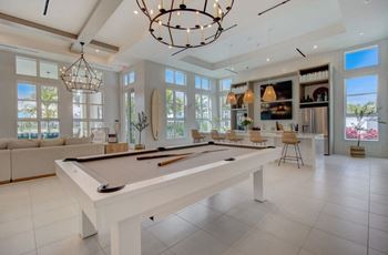 Clubroom with Billiard Table at Everly, Naples, Florida